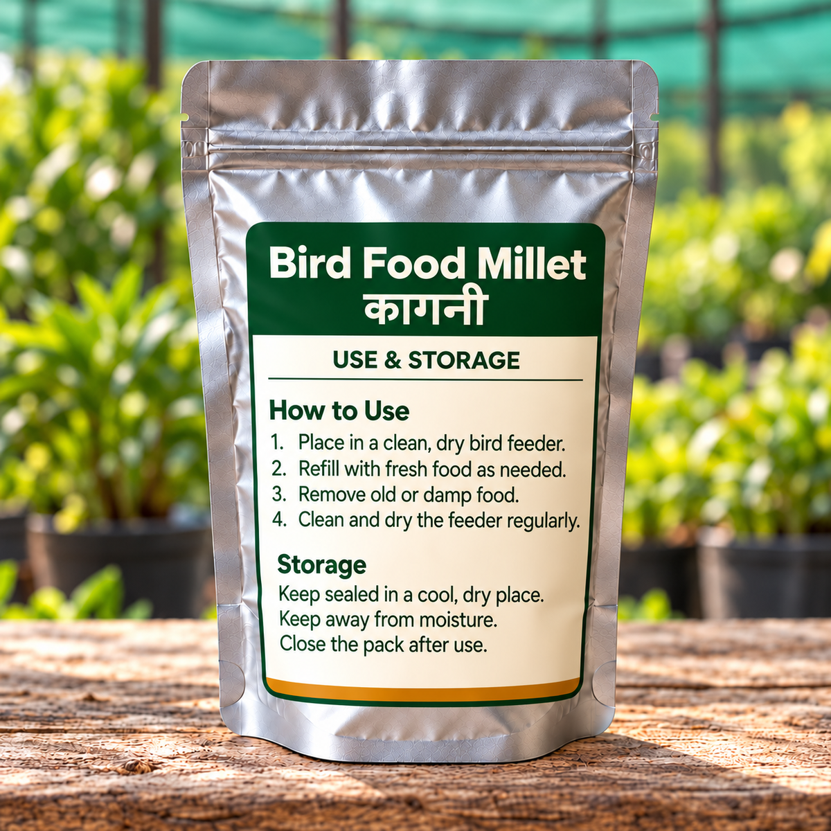 Kagni millet — use and storage
