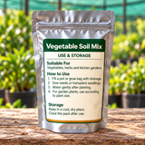Vegetable Soil Mix silver pack back in nursery